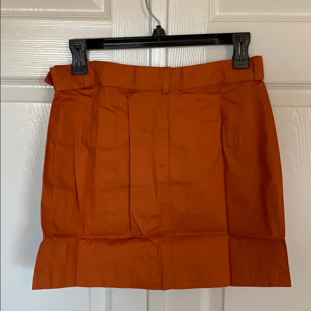 NWT JLUXLABEL Orange Archer Button Up Mini Skirt - Picture 7 of 10
